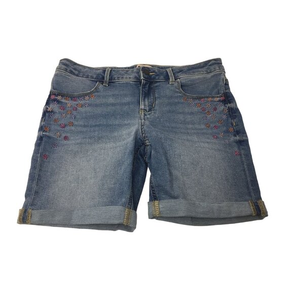 SO Size 14 Plus Girls Adjustable Denim Shorts with Pockets - Picture 1 of 8